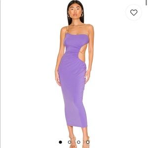 Snake chain cut out maxi dress